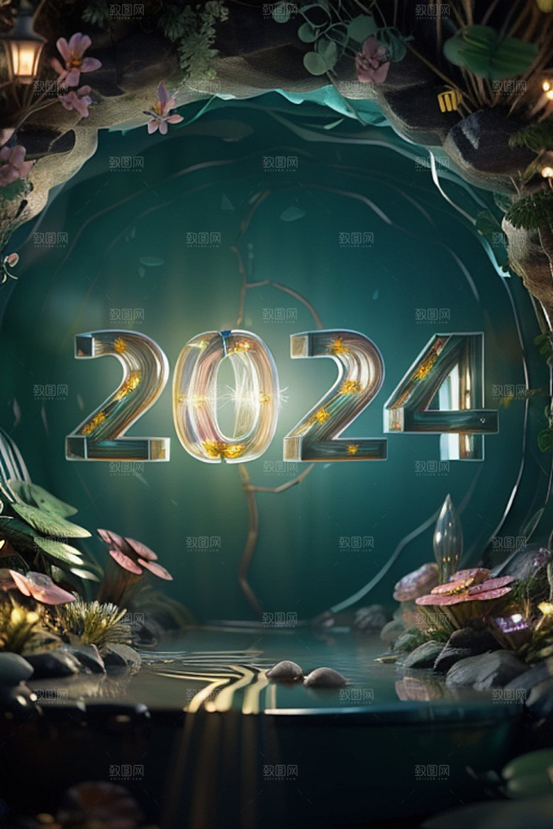 2024年创意新年艺术字