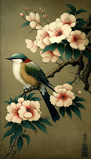 花鸟手绘传统国画