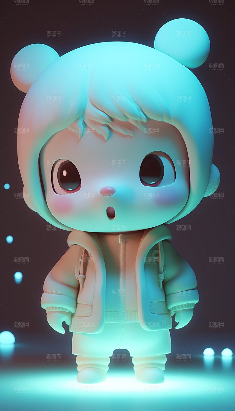卡通人偶3D可爱模型
