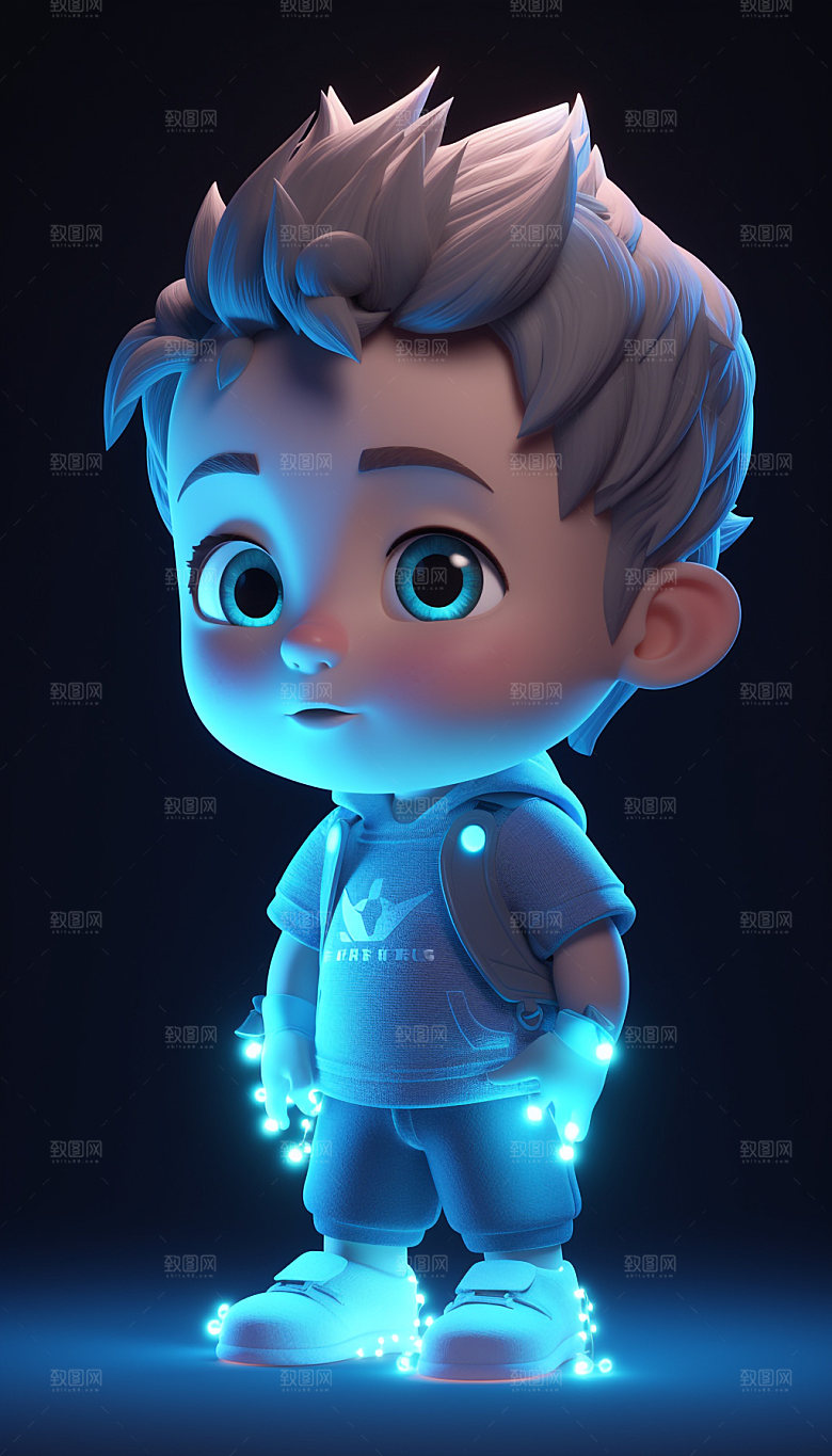 卡通人偶3D立体模型