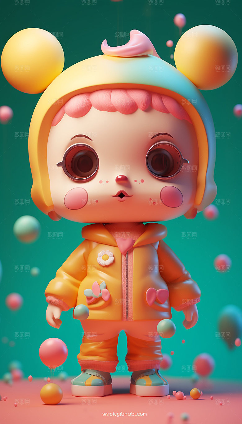 卡通人偶3D立体模型