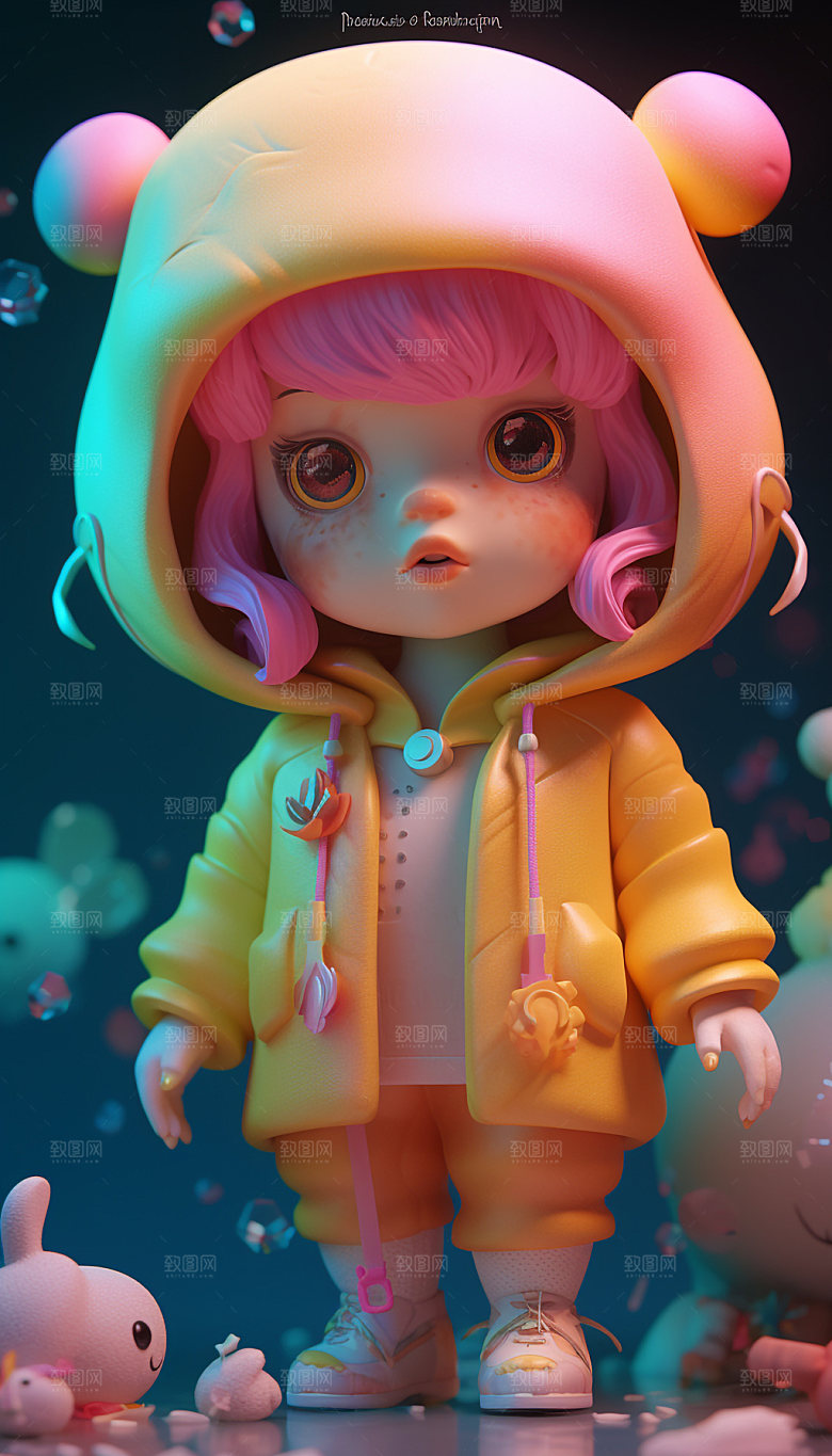 卡通人偶可爱3D模型