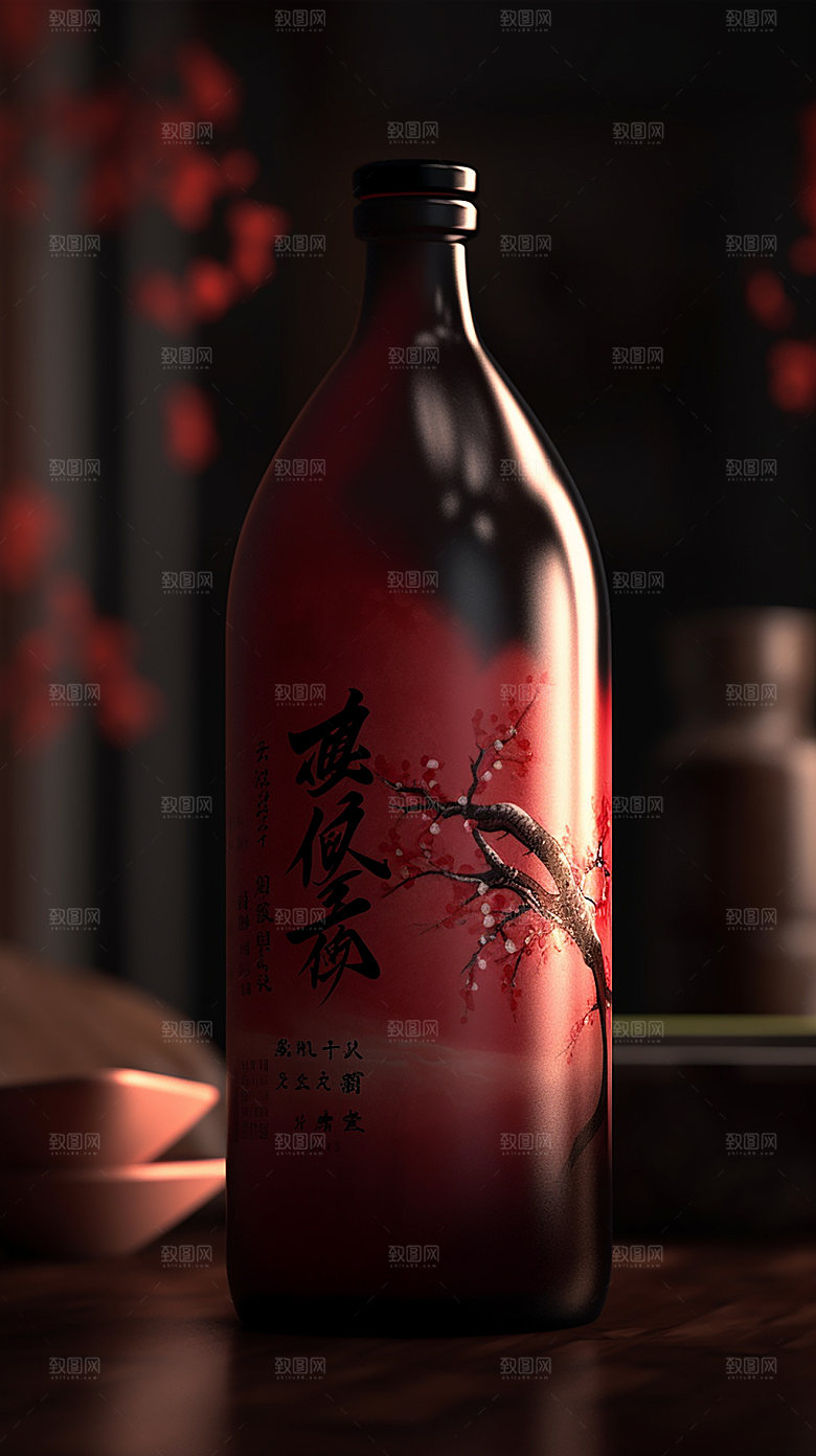 白酒设计瓶身模型