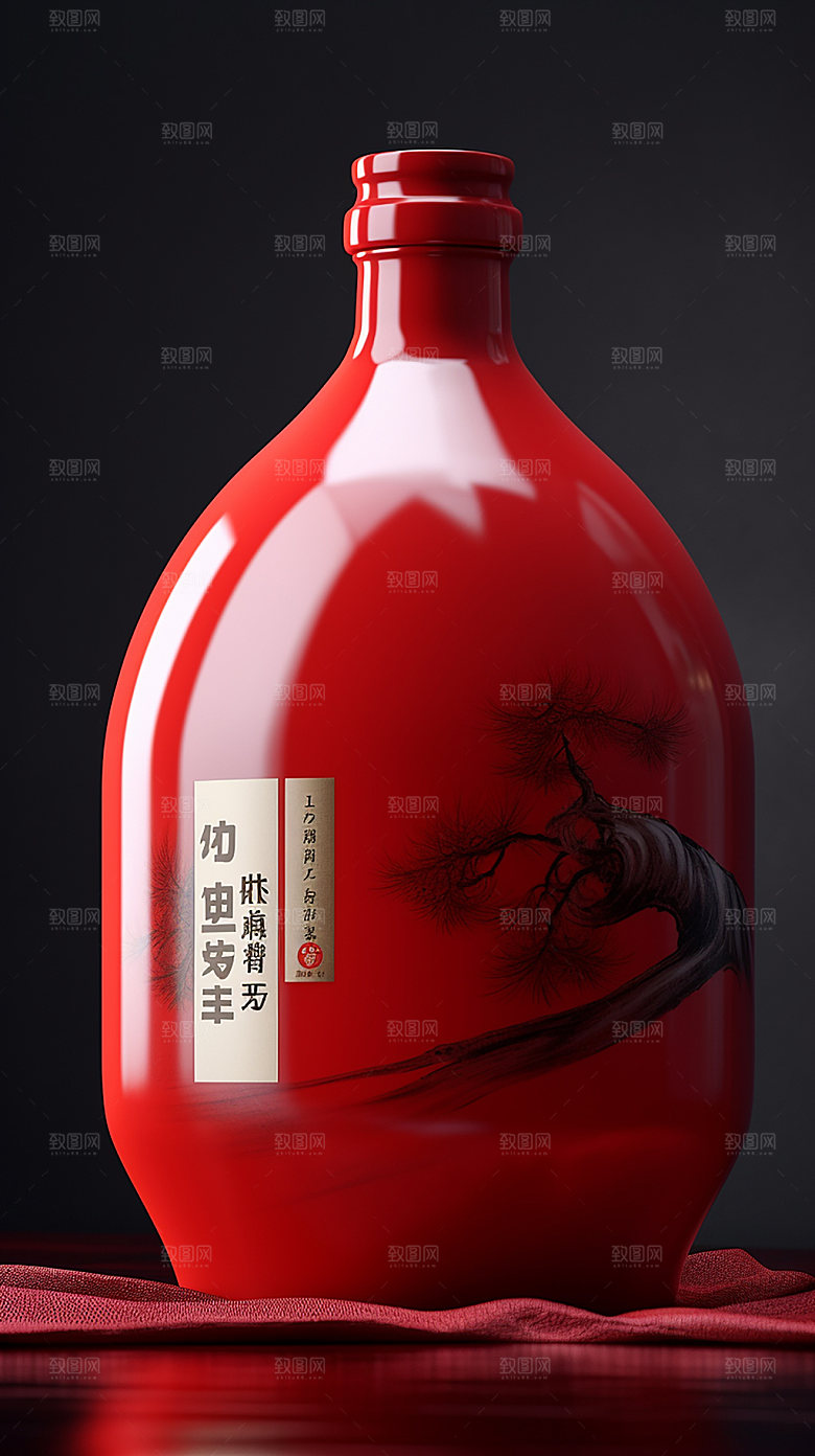 白酒礼品包装模型