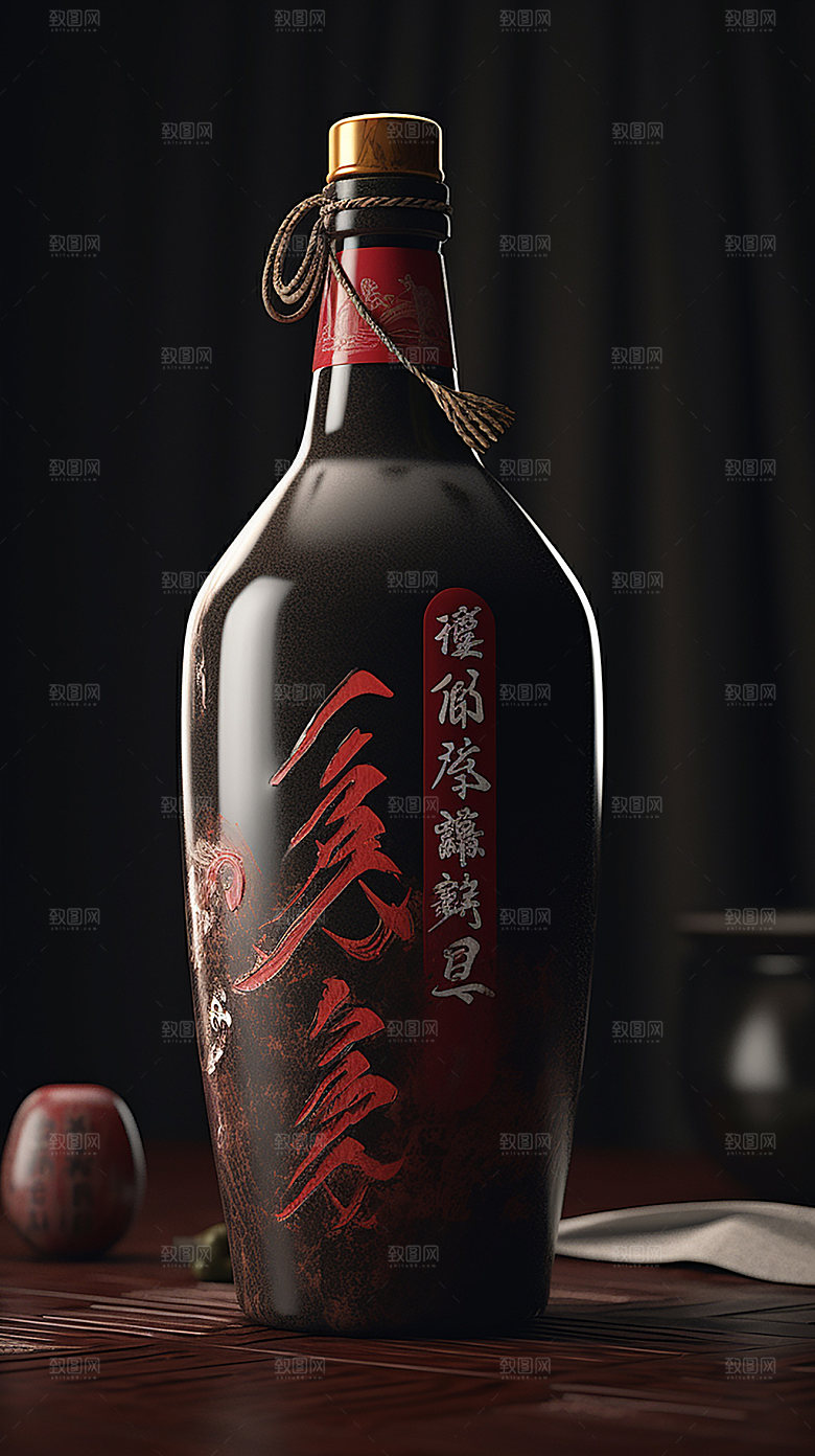白酒礼品包装模型