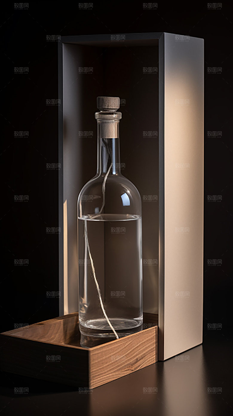 白酒样机礼盒模型