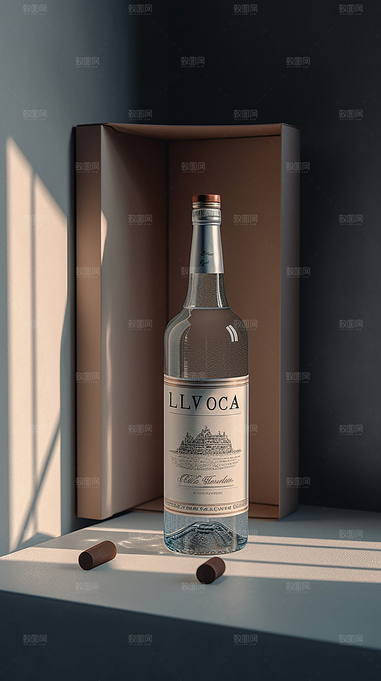 白酒酒水样机模型