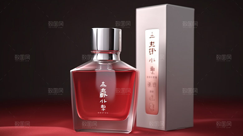 白酒产品礼盒模型
