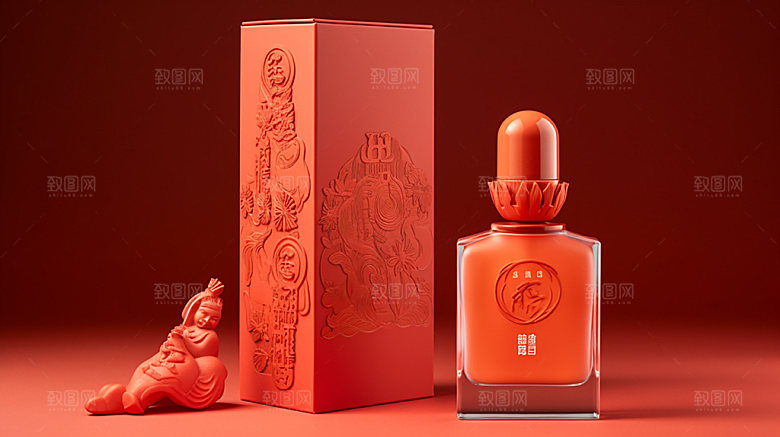 白酒酒水包装模型