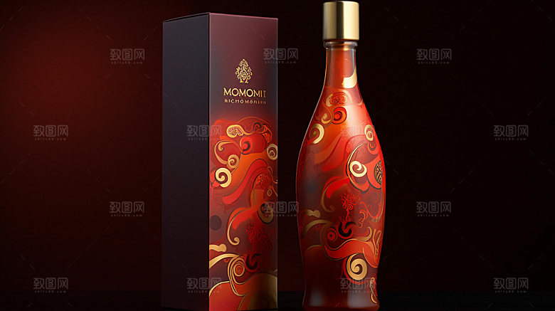 白酒礼盒包装模型