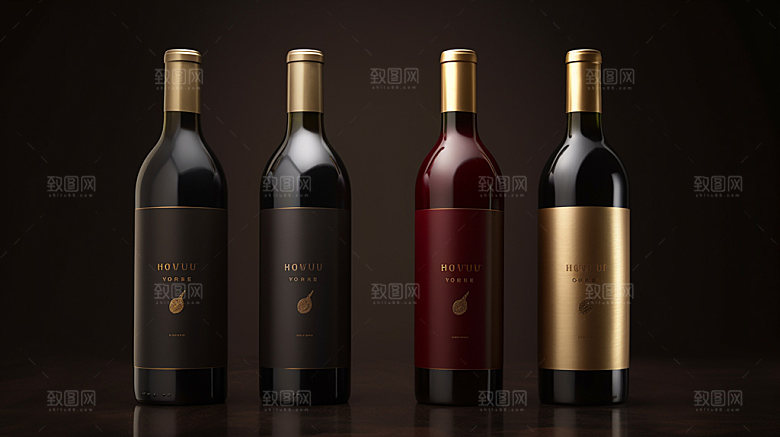 红酒酒水礼品模型
