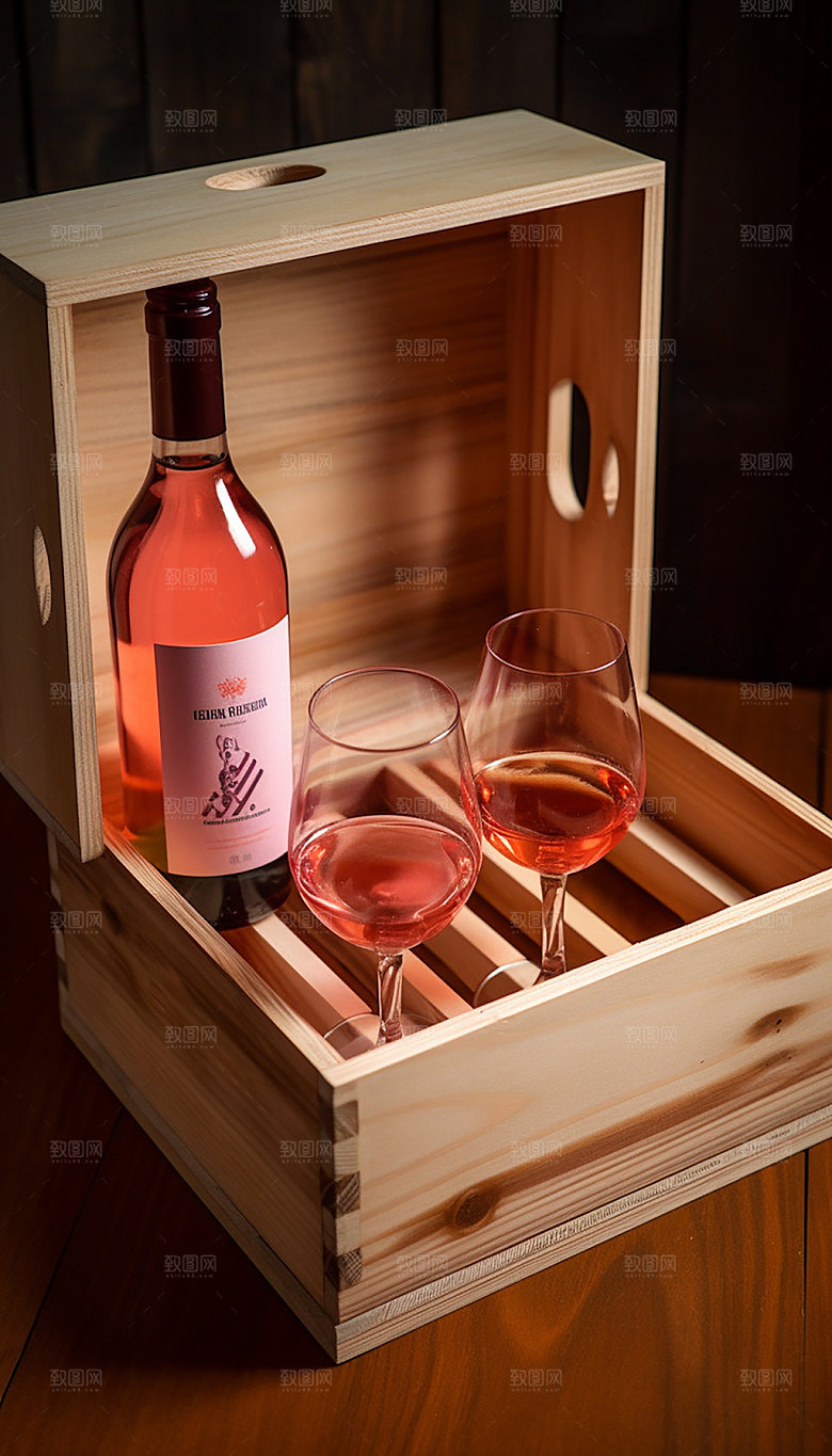 红酒设计酒水模型