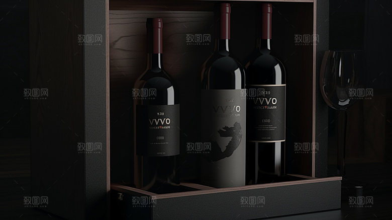 红酒样机酒水模型