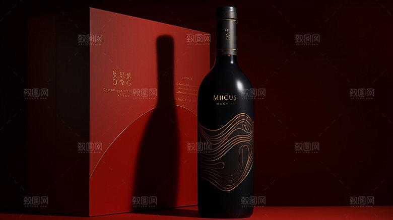 红酒瓶身酒水模型