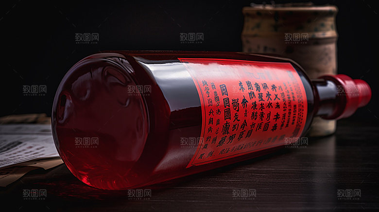 红酒酒水高端模型