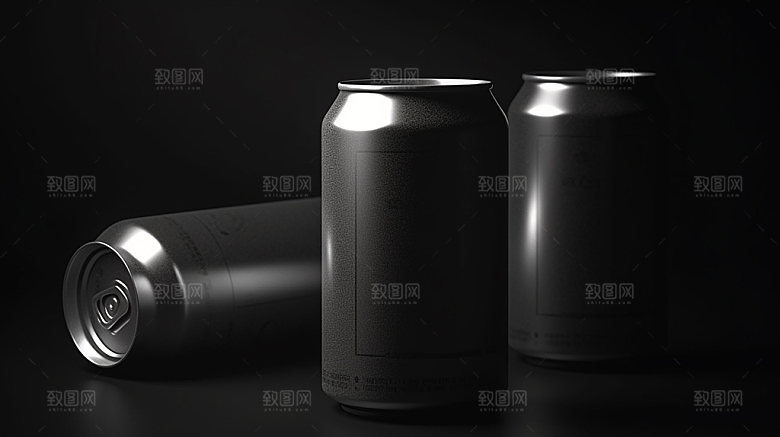 啤酒样机易拉罐模型