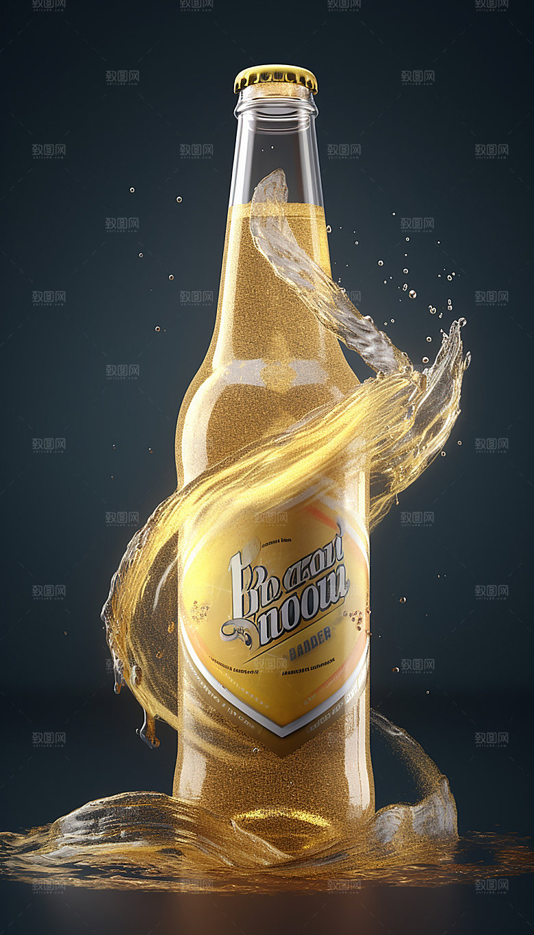 啤酒包装产品模型