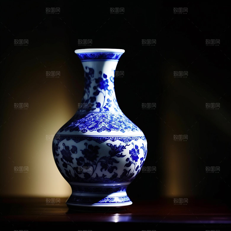 青花瓷瓷器古董模型