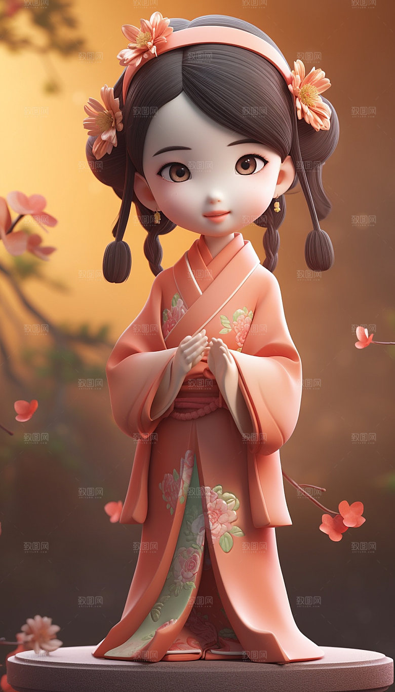 汉服玩偶儿童人偶模型