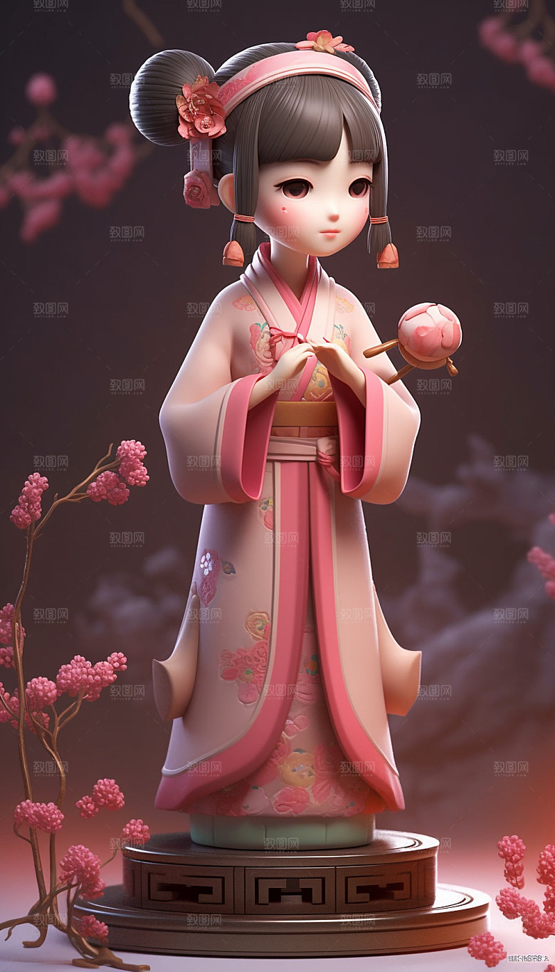 汉服玩偶国潮人偶模型