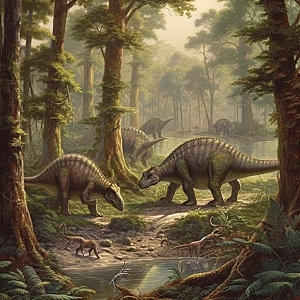 恐龙科普侏罗纪插画