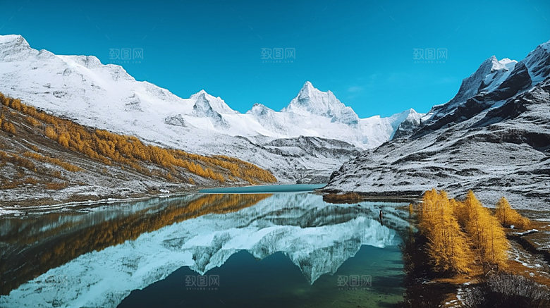 四川雪山旅游摄影图