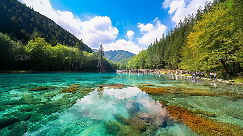 四川旅行森林摄影图