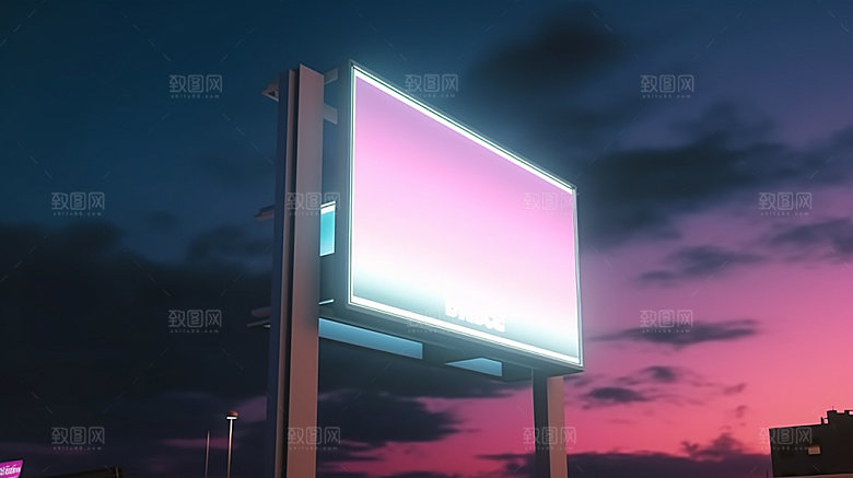 广告牌横板实景样机