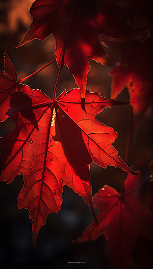 立秋秋色植物摄影图