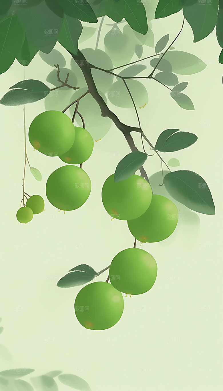 芒种夏季手绘插画