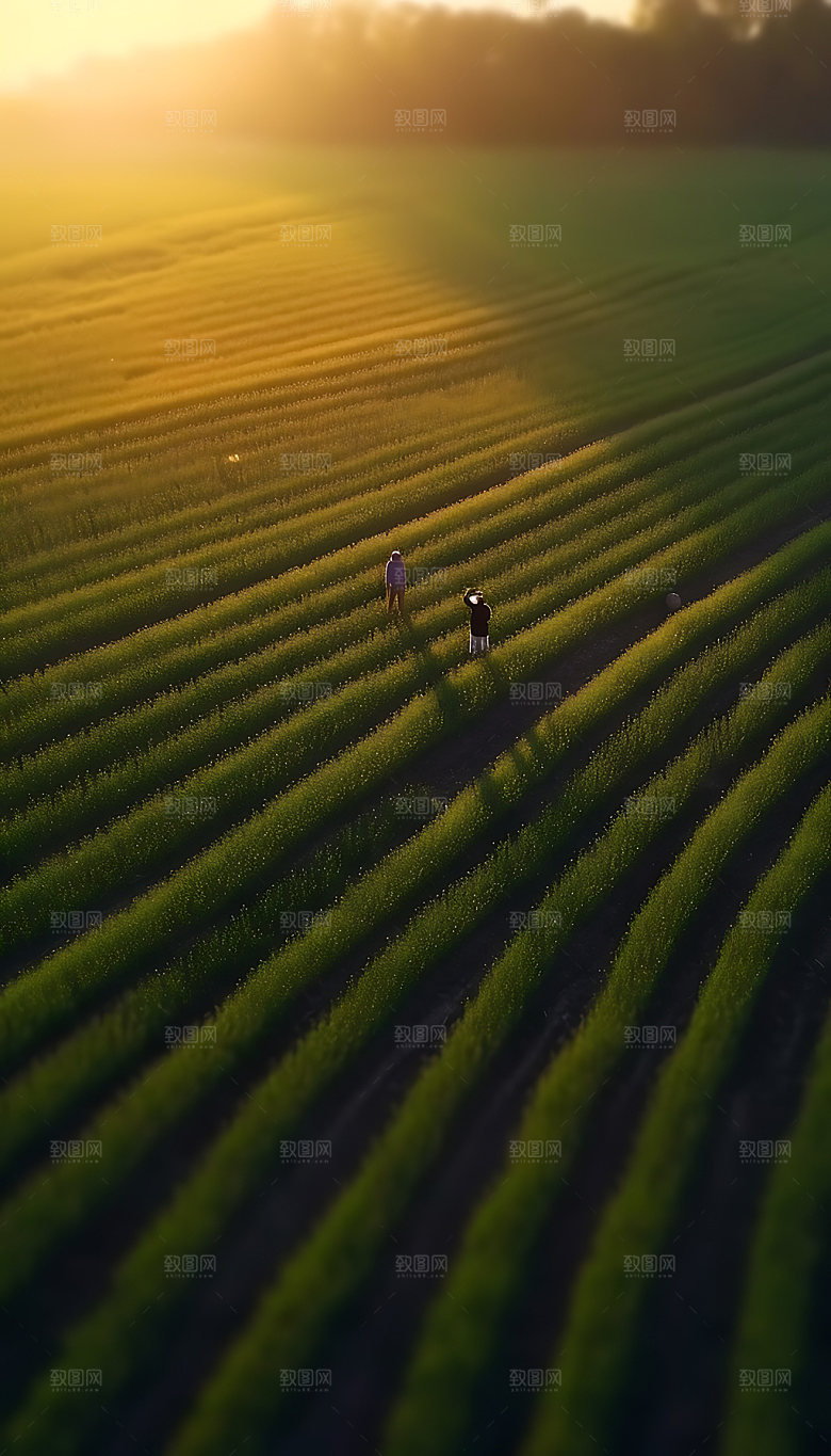 芒种麦田节气摄影图