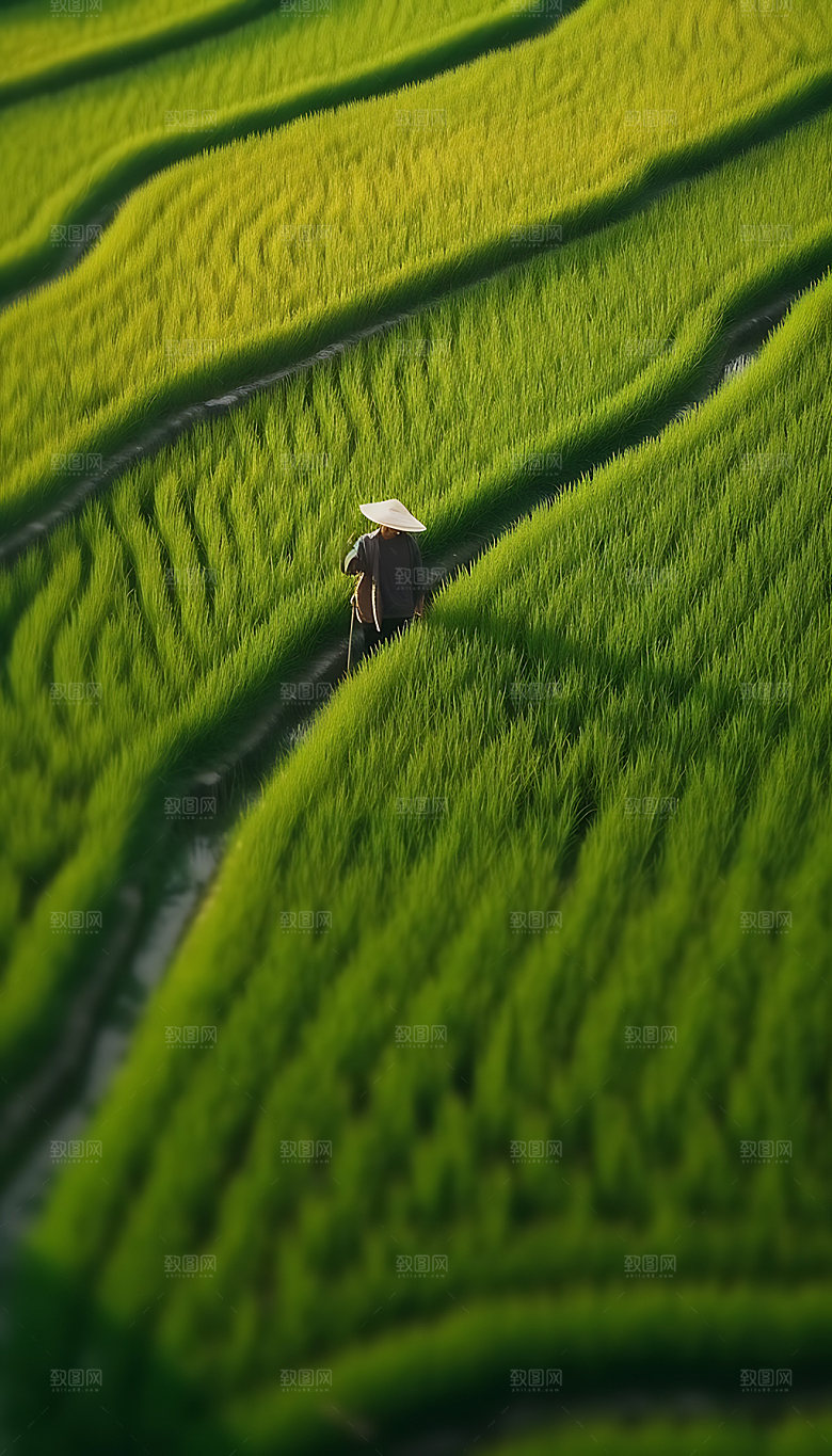 芒种麦田夏季摄影图