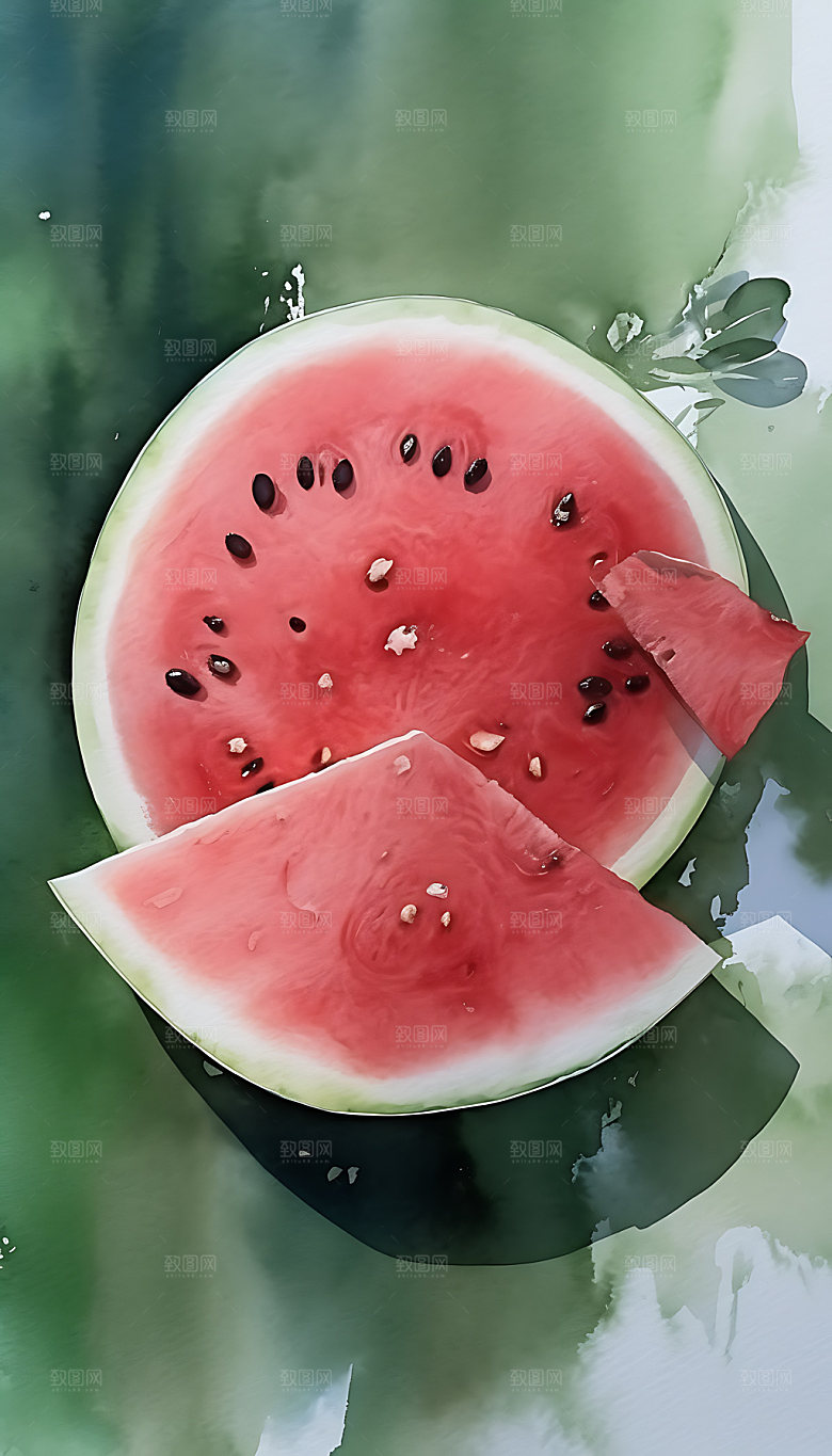 小暑手绘夏日插画