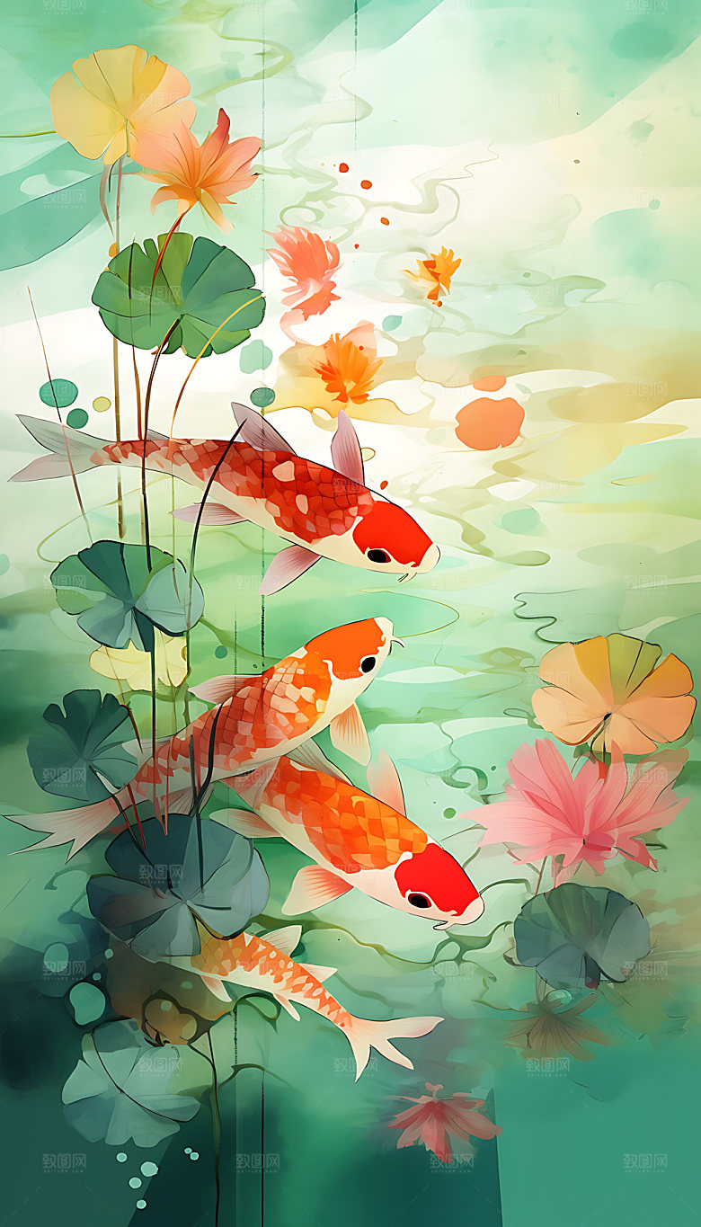 小暑手绘炎热插画