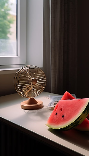 小暑夏季炎热摄影图