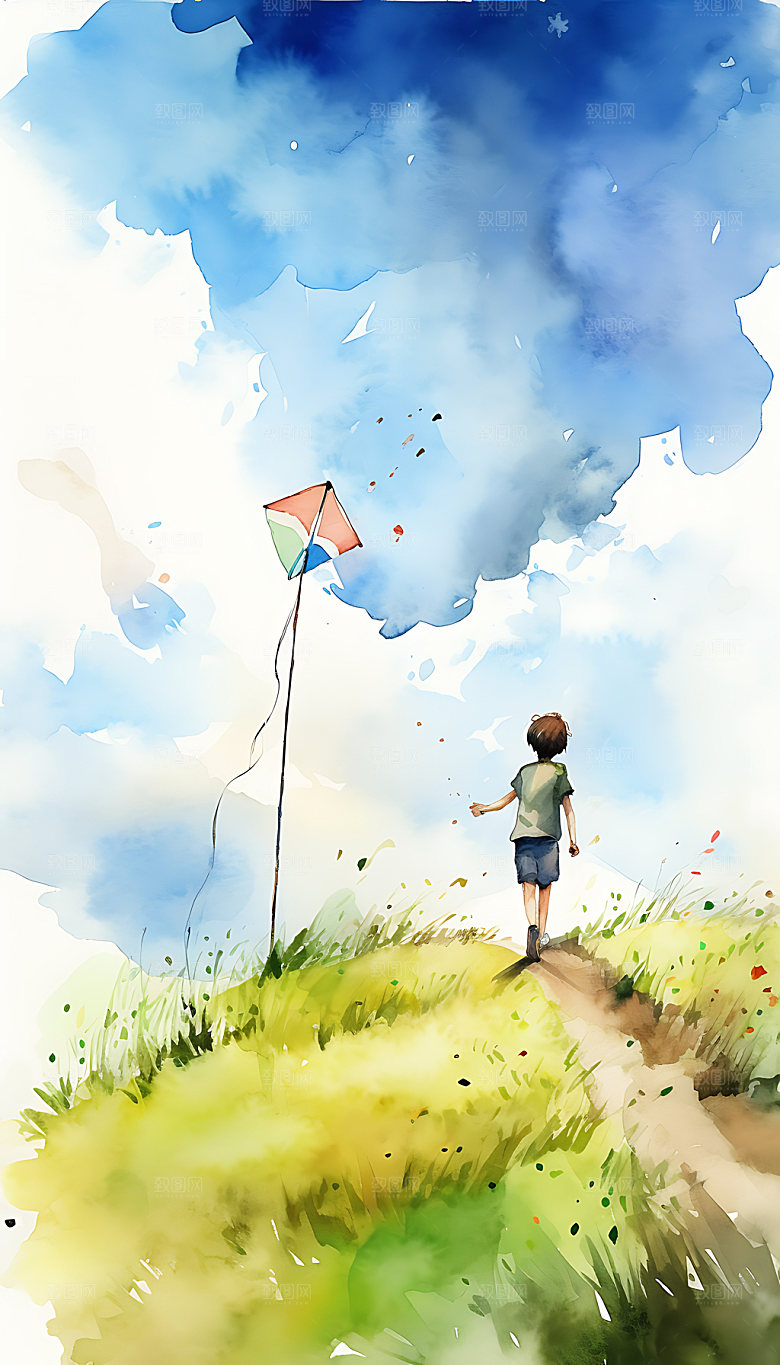 夏至夏季炎热插画