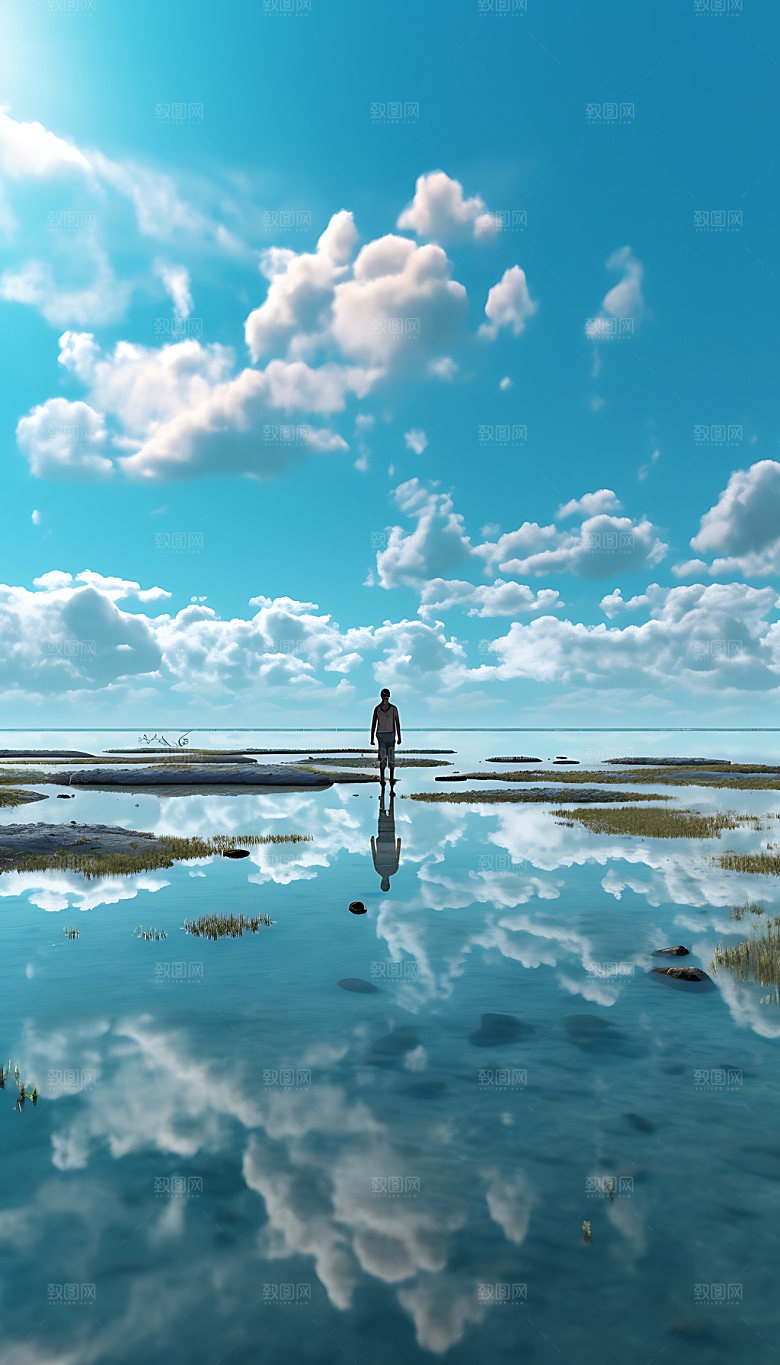 海边度假大海摄影图