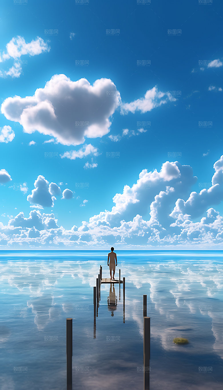 海边夏日度假摄影图