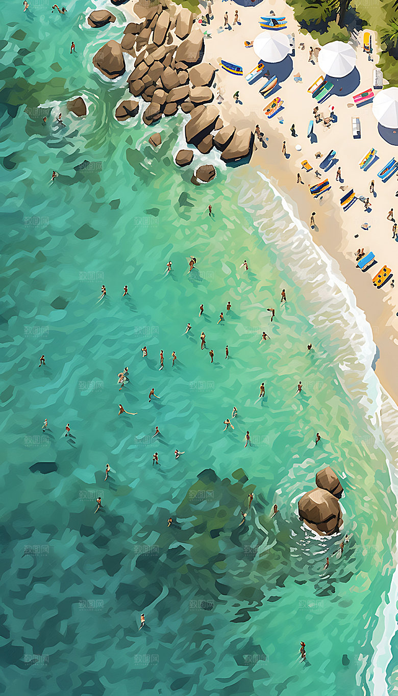 海边沙滩夏季摄影图