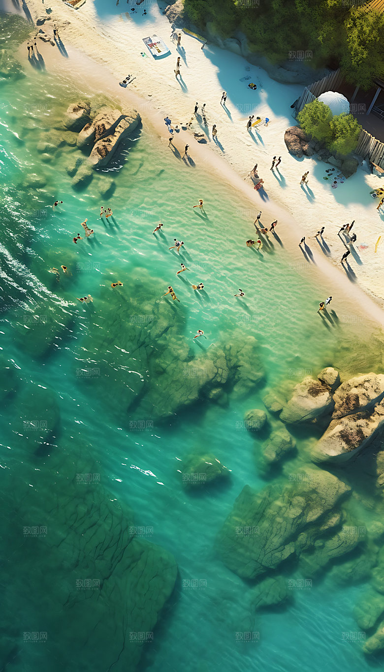 海边自然夏日摄影图