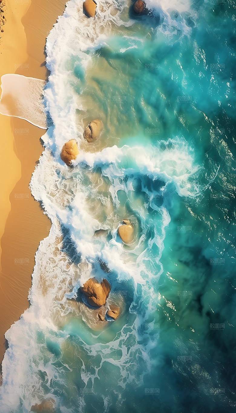 海边沙滩风光摄影图