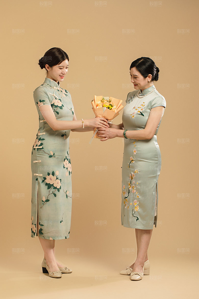 母亲节人像家庭摄影图