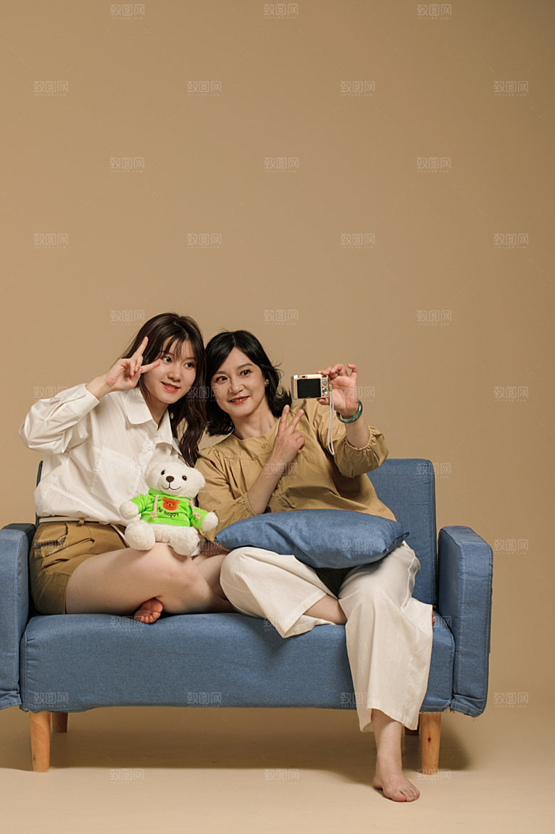 母亲节亲子母女摄影图