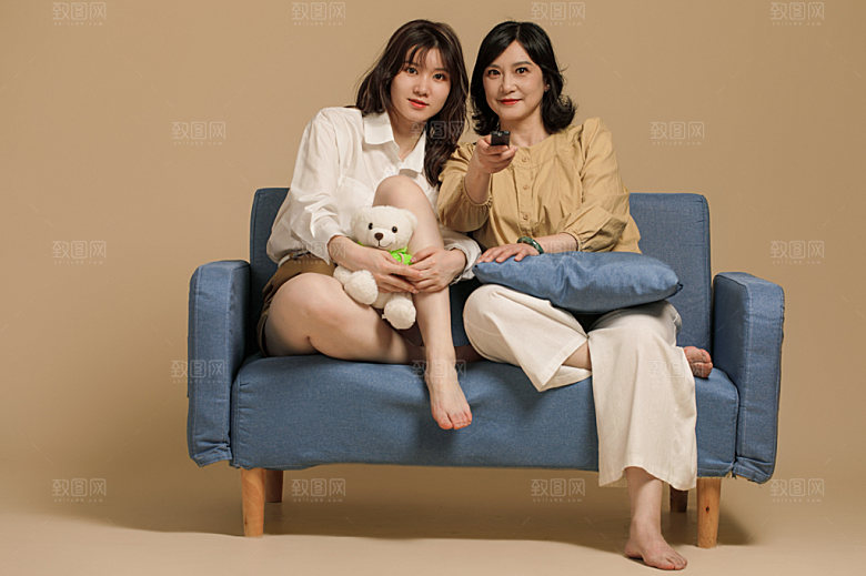 母亲节母女亲子摄影图