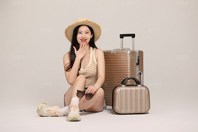 旅游人像旅行摄影图