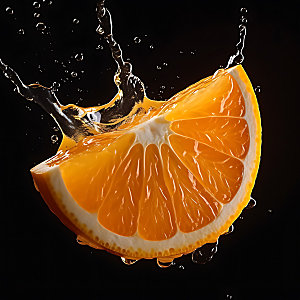 橙汁飞溅饮料橙子摄影图