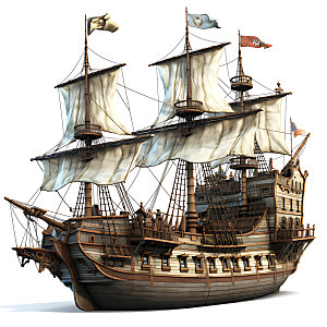 古代帆船航模大航海模型