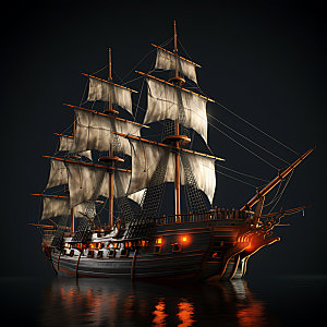 古代帆船船模大航海模型