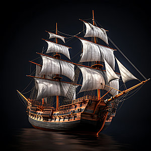 古代帆船船模航模模型