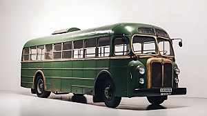 巴士复古交通工具模型